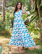 Feather Cotton Long Dress