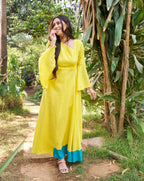Blue Lemonade Cotton Long Dress