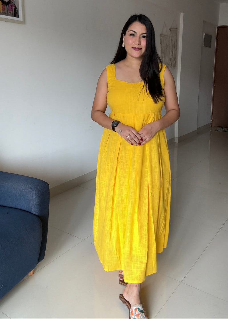 Yellow Bliss Linen Dress