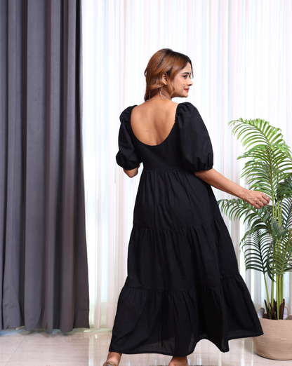 Timeless Black Linen Dress