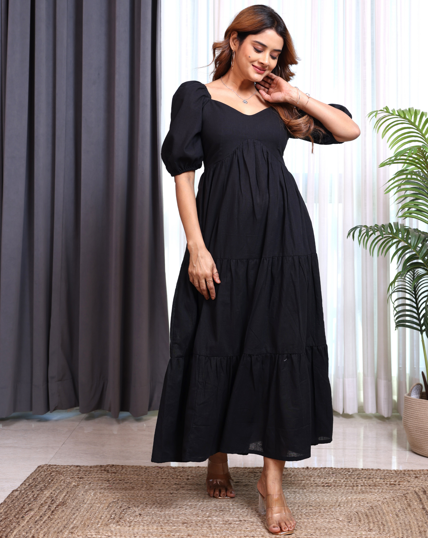 Timeless Black Linen Dress