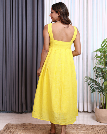 Yellow Bliss Linen Dress