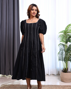 Slate Linen Long Dress