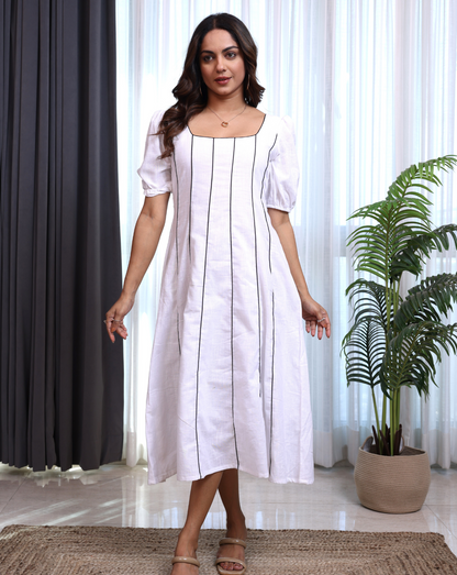 Noir Linen Long Dress