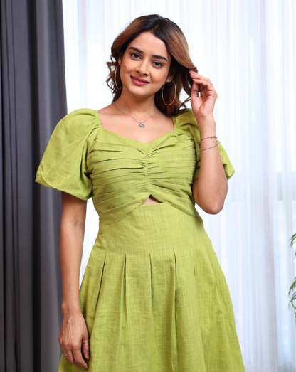 Sassy Green Short Dress