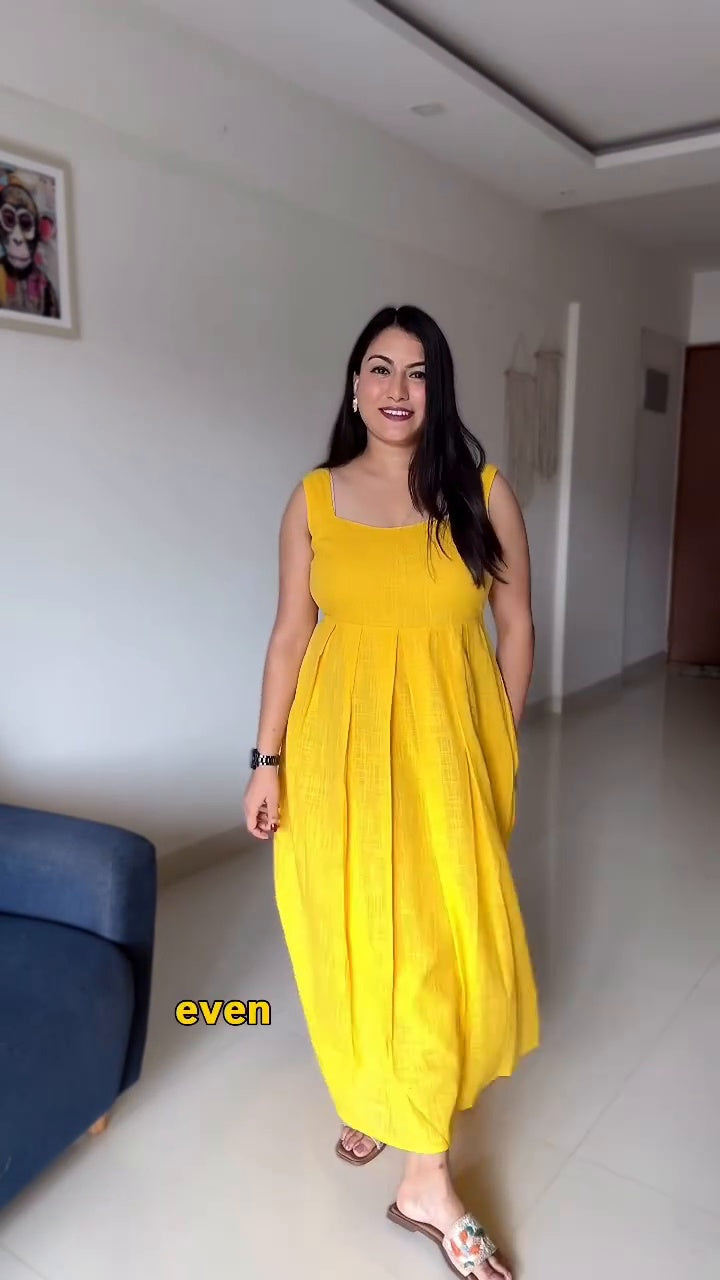 Yellow Bliss Linen Dress