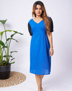 Midnite Blue Cotton Short Dress
