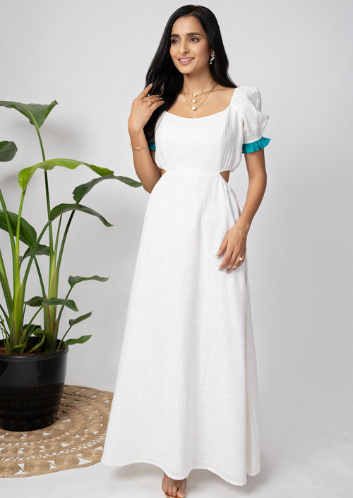 Crystal White Long Dress