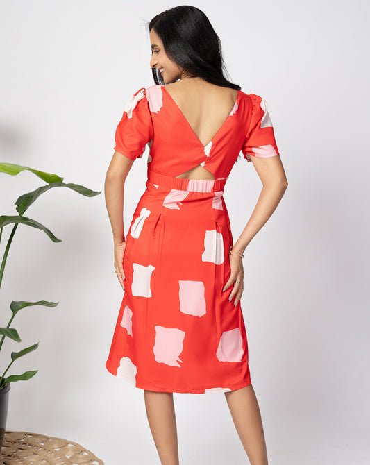 Crimson Red Short Dress