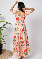 Peachy Birdy Long Dress