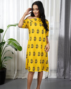 Yellow Pinjra Short Dress