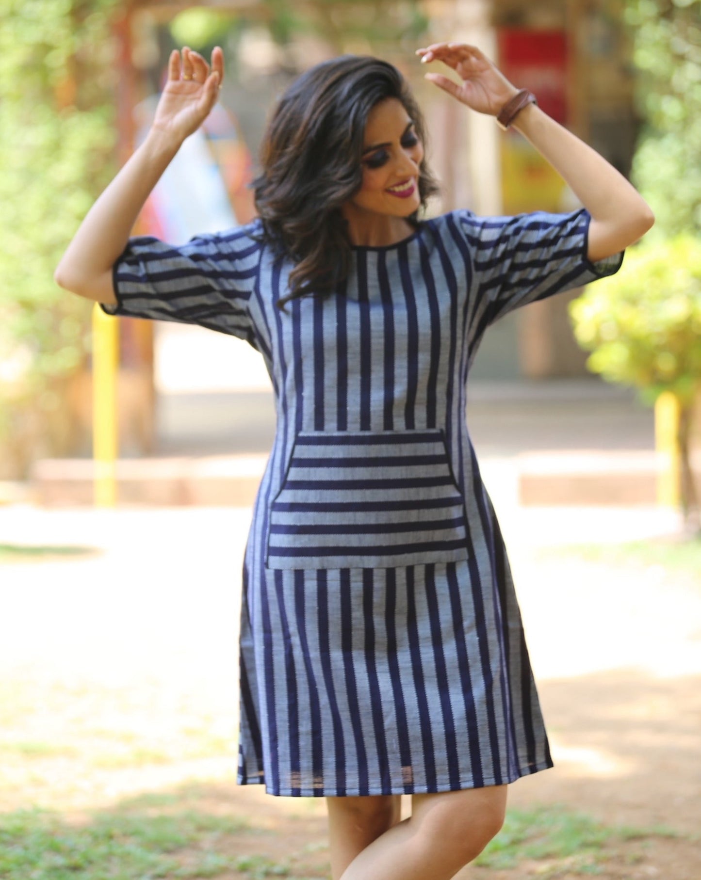 Striped Navy Dress