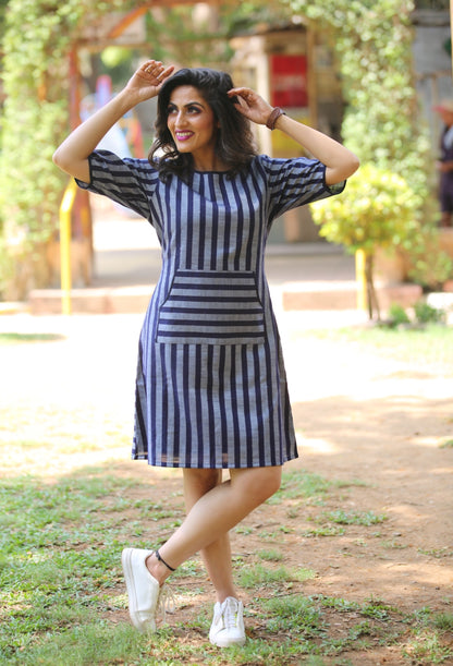 Striped Navy Dress